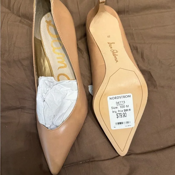Sam Edelman Tan Pointed-Toe Heels - Picture 2 of 2